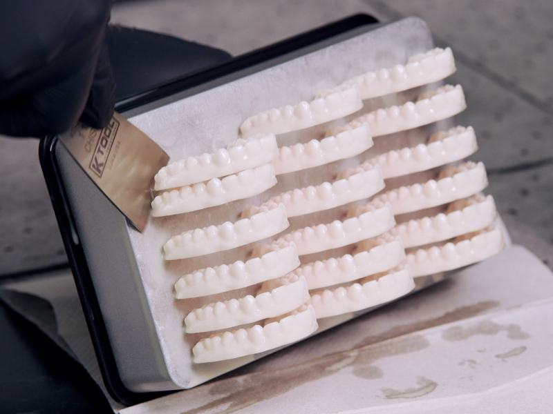 Up close of Teeth Molds Printed