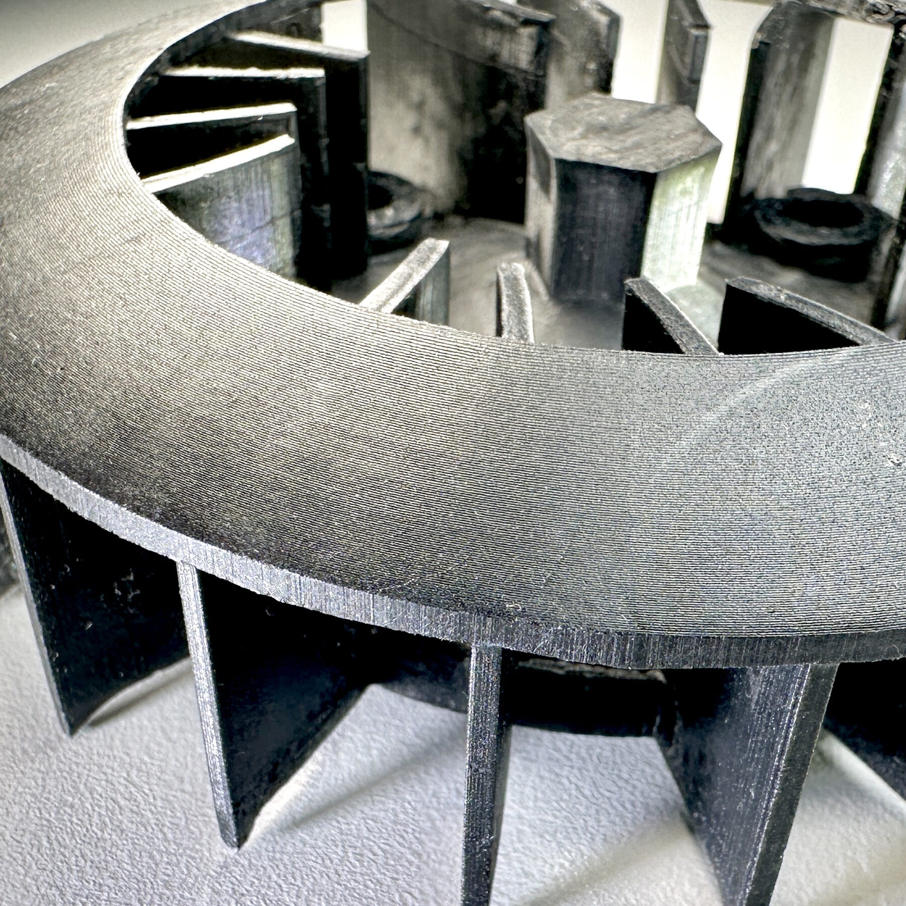 Demolded fan wheel part